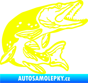 Samolepka Štika 002 pravá Fluorescentní žlutá