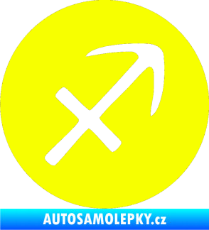 Samolepka Střelec 001 - horoskop Fluorescentní žlutá