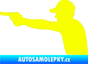 Samolepka Střelec silueta 001 levá Fluorescentní žlutá