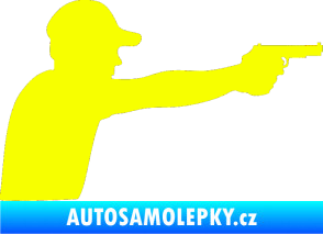 Samolepka Střelec silueta 001 pravá Fluorescentní žlutá