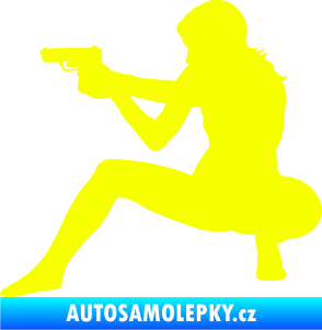 Samolepka Střelkyně 003 levá Fluorescentní žlutá