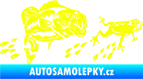 Samolepka Sumec 005 levá se žábou Fluorescentní žlutá