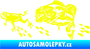 Samolepka Sumec 005 pravá se žábou Fluorescentní žlutá