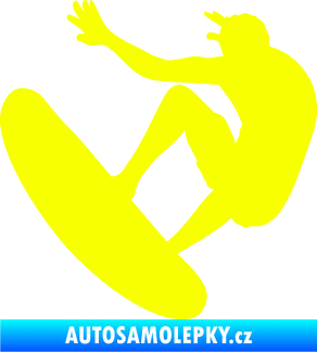 Samolepka Surfař 003 levá Fluorescentní žlutá