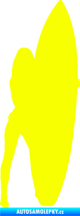 Samolepka Surfařka 002 levá Fluorescentní žlutá