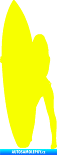 Samolepka Surfařka 002 pravá Fluorescentní žlutá