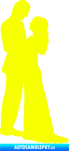 Samolepka Svatba 004 levá Fluorescentní žlutá