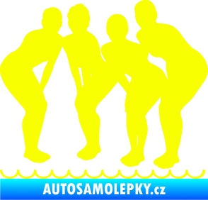 Samolepka Synchronizované plavání 001 tým Fluorescentní žlutá