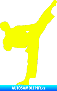 Samolepka Taekwondo 002 pravá Fluorescentní žlutá
