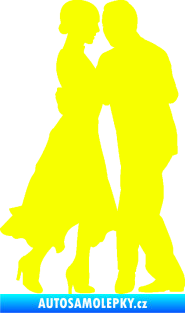 Samolepka Tanec 012 pravá tango Fluorescentní žlutá