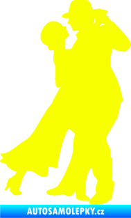 Samolepka Tanec 013 pravá tango  Fluorescentní žlutá