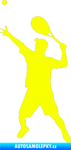 Samolepka Tenista 001 levá Fluorescentní žlutá