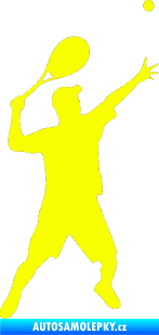 Samolepka Tenista 001 pravá Fluorescentní žlutá
