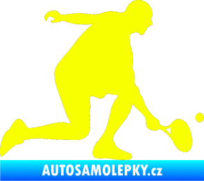 Samolepka Tenista 003 pravá Fluorescentní žlutá