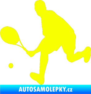 Samolepka Tenista 007 levá Fluorescentní žlutá