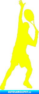 Samolepka Tenista 008 pravá Fluorescentní žlutá