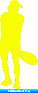 Samolepka Tenista 010 pravá Fluorescentní žlutá