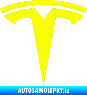 Samolepka Tesla - znak Fluorescentní žlutá