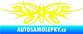 Samolepka Tetování 111 motýl Fluorescentní žlutá