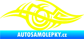 Samolepka Tetování 208 levá Fluorescentní žlutá