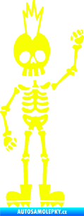 Samolepka The Bone Family Mladík Fluorescentní žlutá