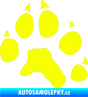 Samolepka Tlapka 003 pravá Fluorescentní žlutá