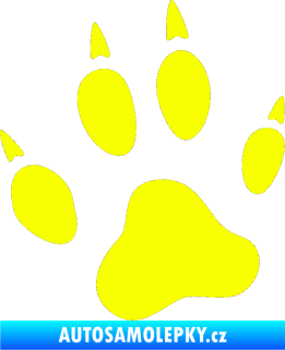 Samolepka Tlapka 004 levá Fluorescentní žlutá