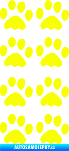 Samolepka Tlapky 010 pruh Fluorescentní žlutá