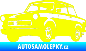 Samolepka Trabant karikatura levá Fluorescentní žlutá