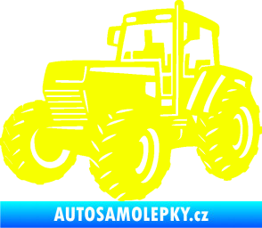 Samolepka Traktor 002 levá Zetor Fluorescentní žlutá