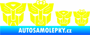 Samolepka Transformers 001 rodinka v autě Fluorescentní žlutá