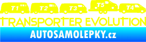 Samolepka Transporter evolution - pravá Fluorescentní žlutá