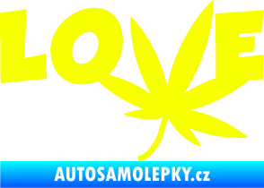 Samolepka Travka 005 love Fluorescentní žlutá