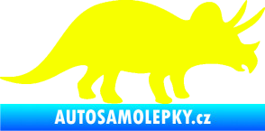 Samolepka Triceratops 001 pravá Fluorescentní žlutá