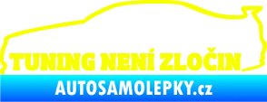 Samolepka Tuning není zločin 001 Fluorescentní žlutá