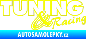 Samolepka Tuning racing obrys Fluorescentní žlutá