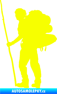 Samolepka Turista 001 levá Fluorescentní žlutá