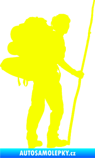 Samolepka Turista 001 pravá Fluorescentní žlutá