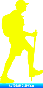 Samolepka Turista 003 pravá Fluorescentní žlutá