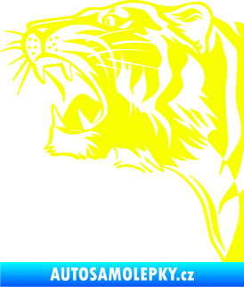 Samolepka Tygr 002 levá Fluorescentní žlutá