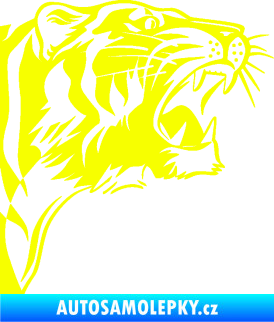 Samolepka Tygr 002 pravá Fluorescentní žlutá