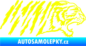 Samolepka Tygr 004 pravá Fluorescentní žlutá