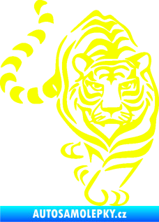 Samolepka Tygr 008 pravá Fluorescentní žlutá