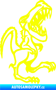 Samolepka Tyrannosaurus rex 002 pravá  Fluorescentní žlutá