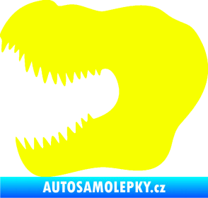Samolepka Tyrannosaurus Rex lebka 001 levá Fluorescentní žlutá