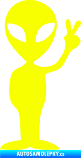 Samolepka UFO 005 pravá Fluorescentní žlutá