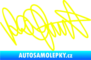 Samolepka Valentino Rossi podpis Fluorescentní žlutá