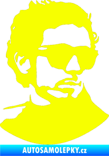Samolepka Silueta Valentino Rossi pravá Fluorescentní žlutá