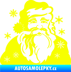 Samolepka Vánoční Santa 001 levá Fluorescentní žlutá