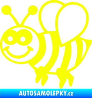 Samolepka Včela 003 levá happy Fluorescentní žlutá